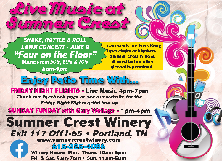 Don't miss the live music at Sumner Crest Winery.