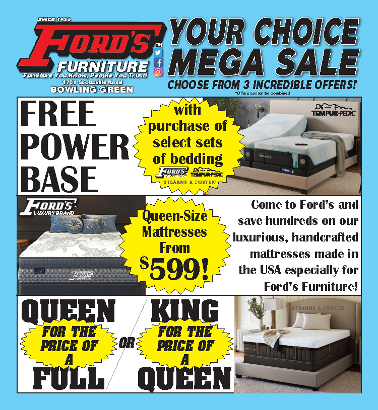 Get a great nights sleep at a great price during the Your Choice Mega Mattress Sale now at Ford's Furniture.