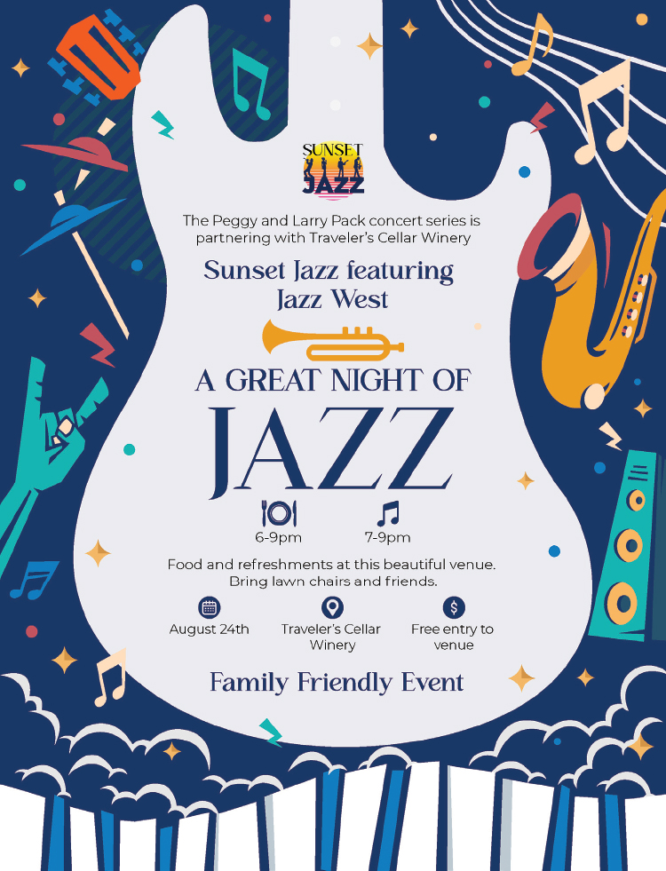 Sunset Pass featuring Jazz West presented by Traveler's Cellar Winery & The Presbyterian Church of Bowling Green.