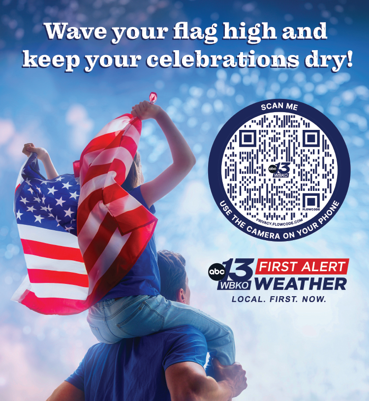 Wave your flag high and keep your celebrations dry from WBKO First Alert Weather.