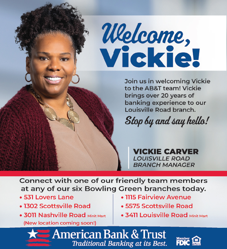 American Bank & Trust welcomes Vickie Carver as our Louisville Road Branch Manager.