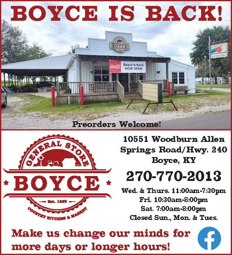 The Boyce General Store is back!