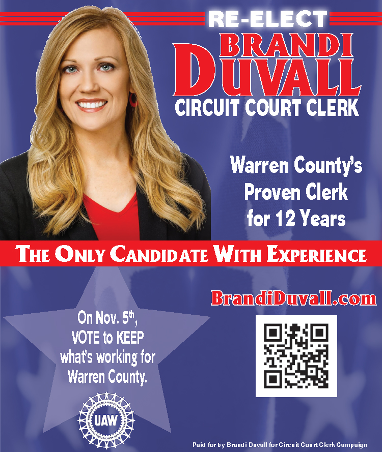 Re-Elect Brandi Duvall Warren County Circuit Court Clerk