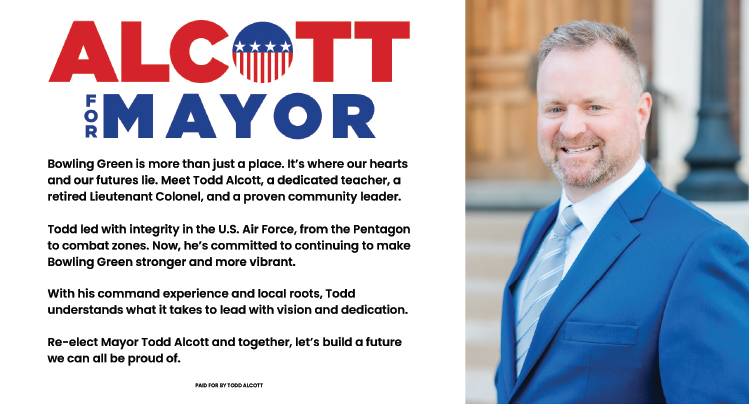 Elect Alcott Mayor of Bowling Green