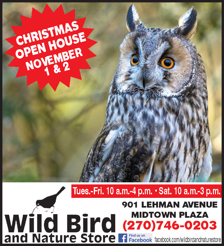 Don't miss the Christmas Open House November 1 & 2 at the Wild Bird and Nature Store