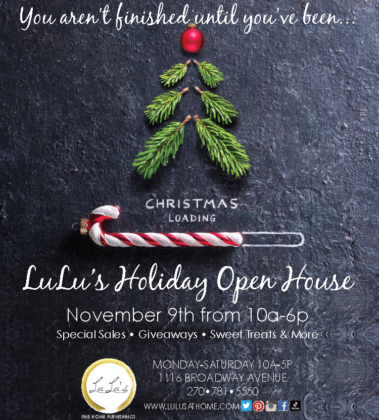 Don't miss LuLu's Holiday open house November 9th.