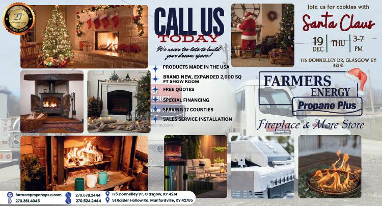 Call today... Farmers Energy Propane Plus... fireplace and more store.