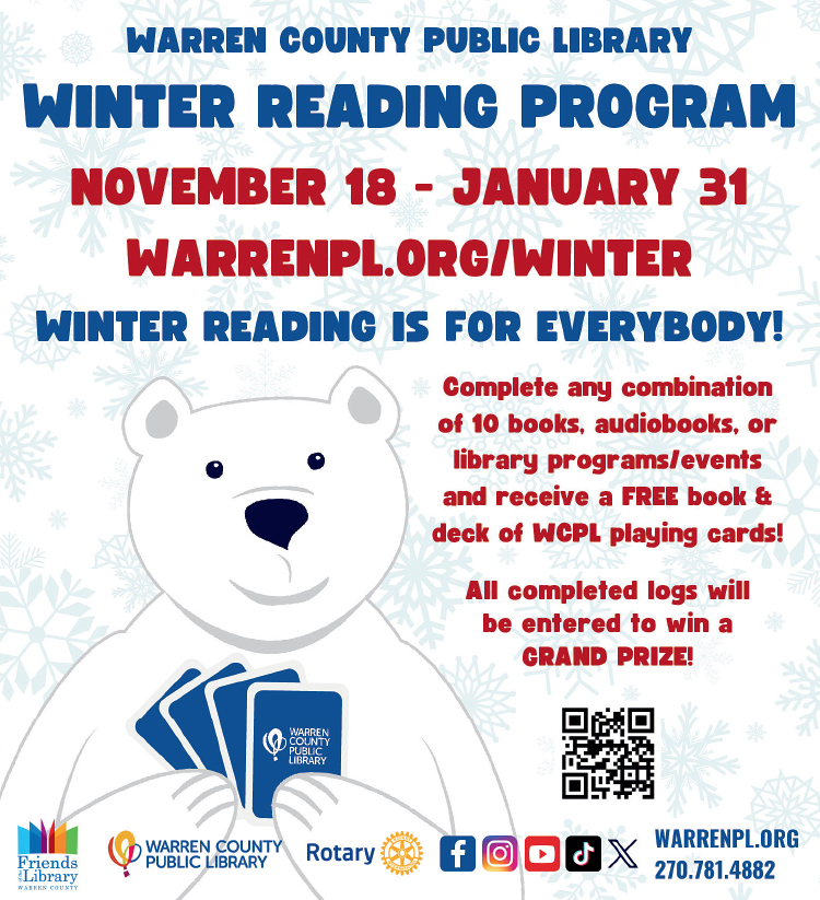 Winter reading is for everybody in the Winter Reading Program at the Warren County Public Library.