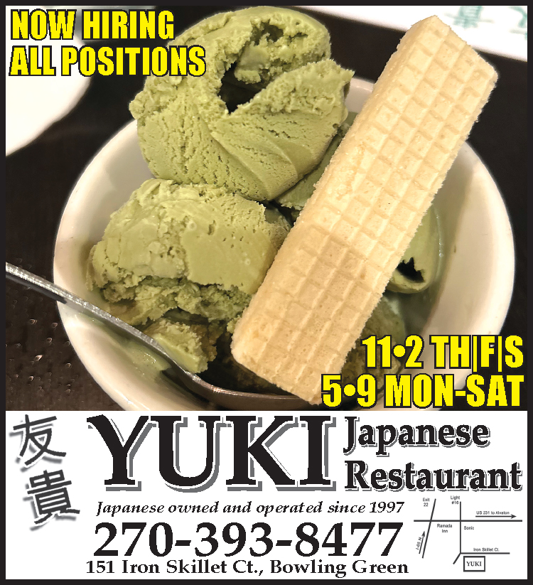 YUKI Japanese Restaurant... great food... and now hiring all positions.