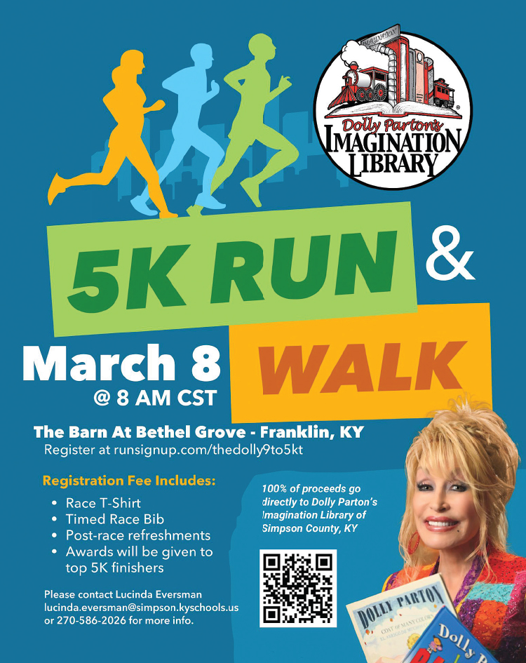 Dolly Parton's Imagination Library 5K run & walk.