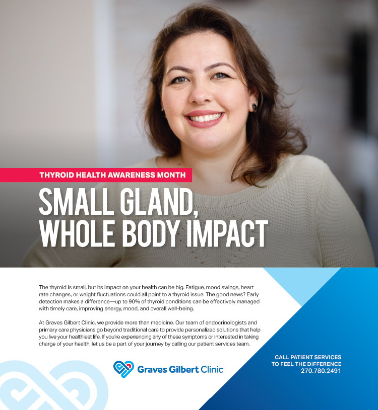 Small gland... whole body impact... thyroid health awareness month at Graves Gilbert Clinic