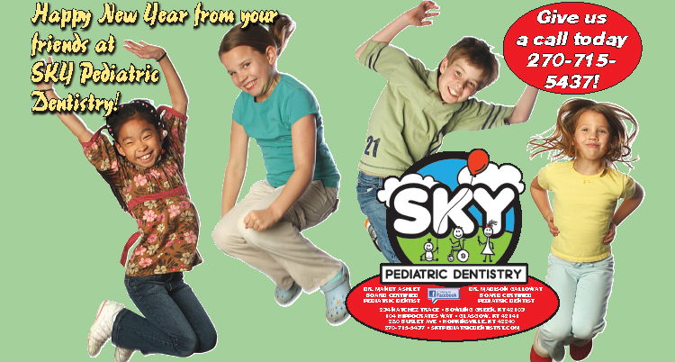 Happy New Year from. your friends at SKY Pediatric Dentistry.