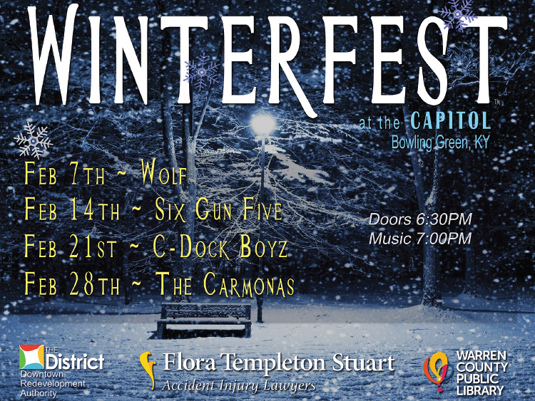 Great Winterfest Concerts all thru February.