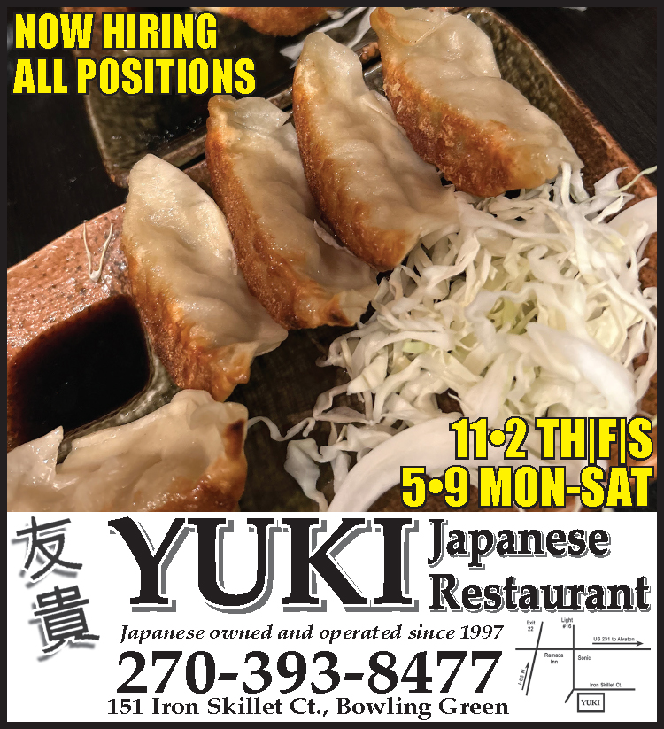 Now hiring all positions... Yuki Japanese Restaurant.