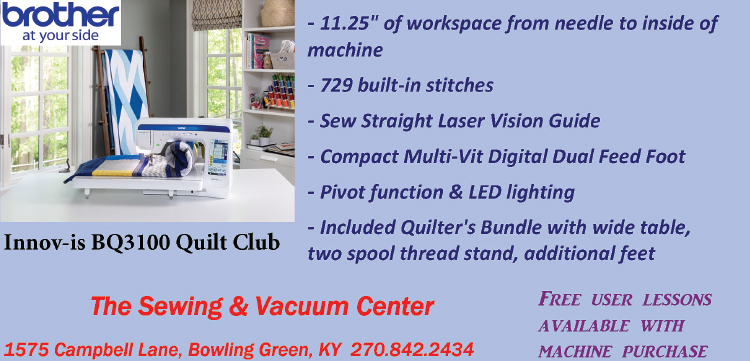 Visit The Sewing & Vacuum Center for all the new sewing and cleaning technologies.